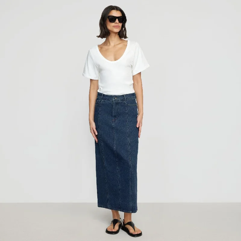 Riley Denim Maxi Skirt