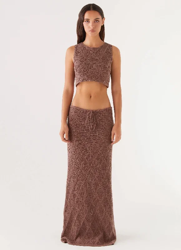 santonio-crochet-maxi-skirt-chocolate