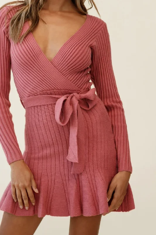 tarry-long-sleeve-fluted-hem-knit-dress-rose