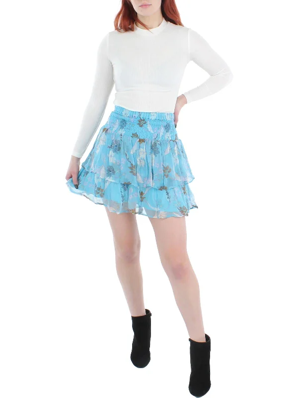 Womens Floral Short Skirt