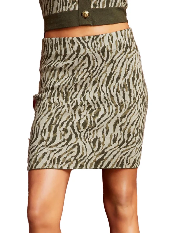 Womens Knit Short Mini Skirt